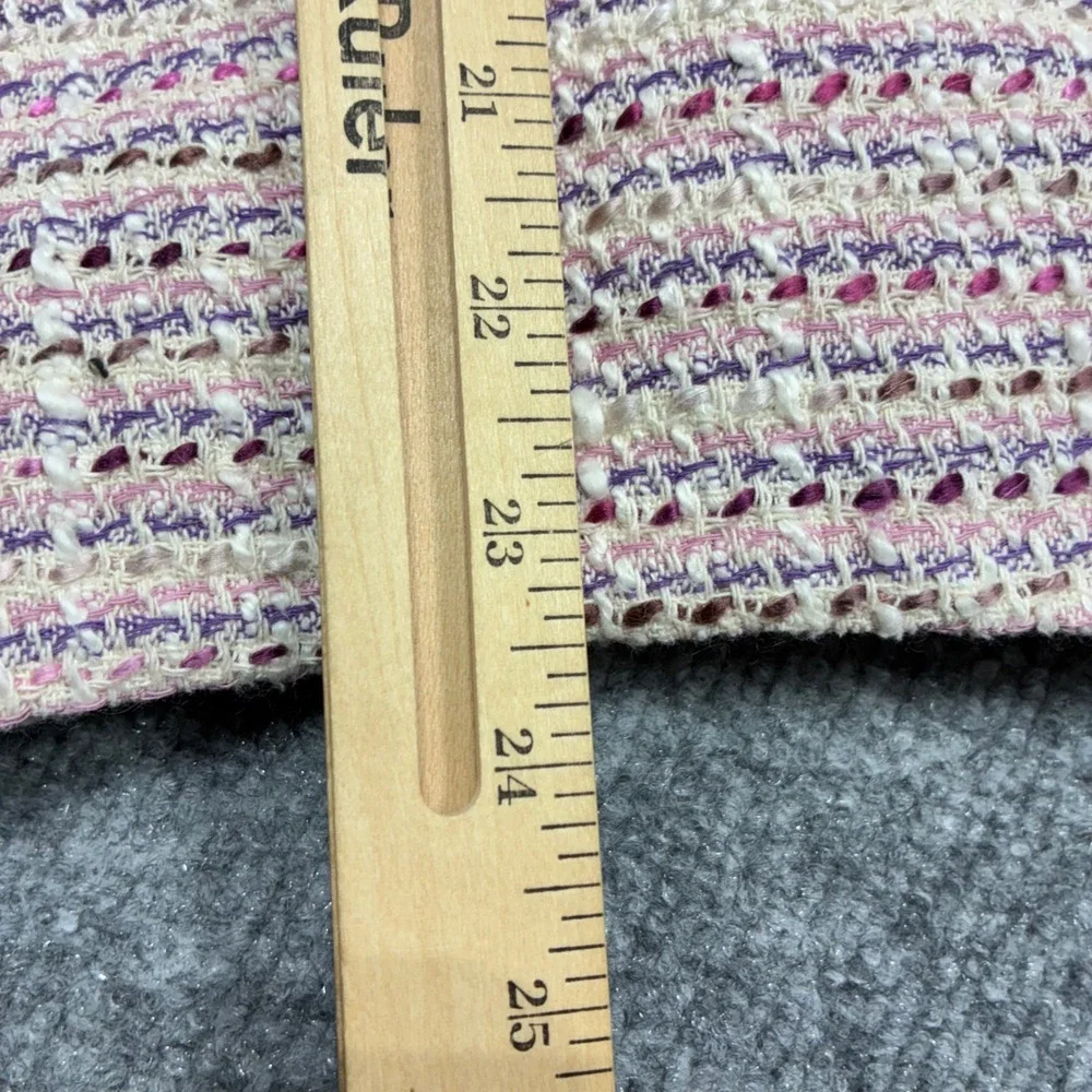 Kasper‎ Tweed Skirt Suit Womens 10 Pink Purple Open Jacket Career Wear
